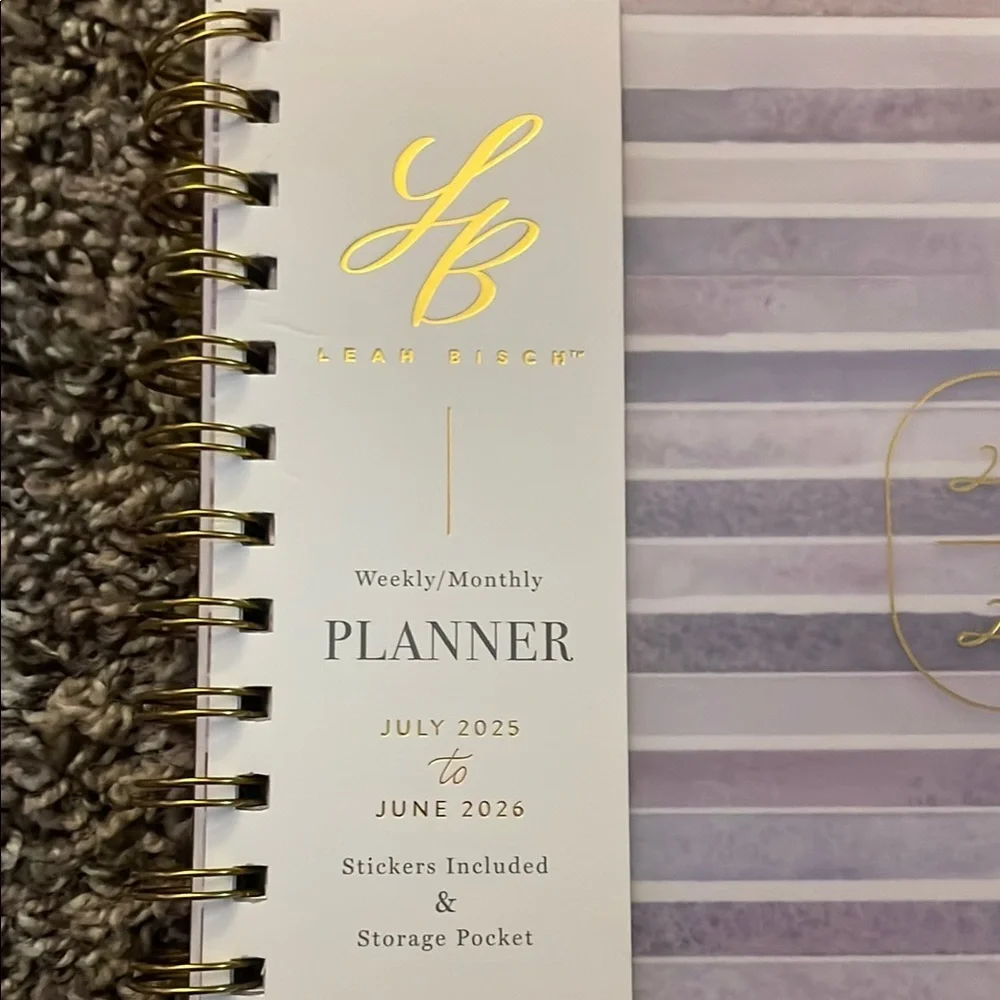 Purple Striped Planner